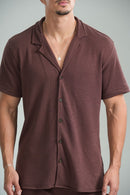 Camisa Paradizo Tricô Gola Cubana Marrom - Linha Urban