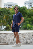 Short New Paradizo Azul Escuro