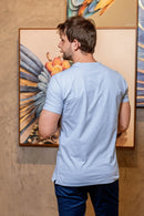 Camiseta Luxor Gold Algodão Egípcio Slim - Linha Essential - Azul Claro