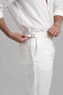 Conjunto Puro Linho Amalfi Calça e Camisa - Off White