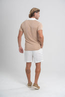 Camisa Polo Tricô Monte Carlo Bege - Linha Resort