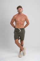 Short Urban Sarja Com Elastano Verde Escuro - Linha Urban