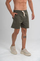 Short Urban Sarja Com Elastano Verde Escuro - Linha Urban
