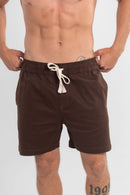 Short Urban Sarja Com Elastano Marrom - Linha Urban