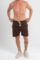 Short Urban Sarja Com Elastano Marrom - Linha Urban