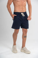 Short Urban Sarja Com Elastano Azul Escuro - Linha Urban