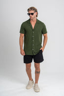 Short Linho Cut - Linha Resort - Preto