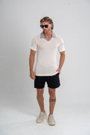 Short Linho Cut - Linha Resort - Preto