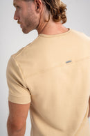 Camisa Henley Gold Manga Curta Areia - Linha Essential