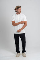 Camisa Henley Gold Manga Curta Off White - Linha Essential