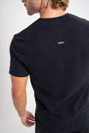 Camisa Henley Gold Manga Curta Preta - Linha Essential