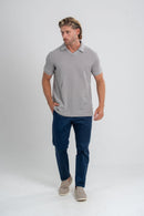 Conjunto Camisa Polo Rich Cinza + Calça Luxor Egípcio Azul