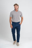 Conjunto Camisa Polo Rich Cinza + Calça Luxor Egípcio Azul
