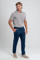 Conjunto Camisa Polo Rich Cinza + Calça Luxor Egípcio Azul