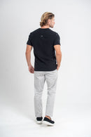 Camisa Henley Gold Manga Curta Preta - Linha Essential