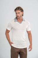 Camisa Polo Tricô Monte Carlo Off White - Linha Resort