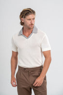 Camisa Polo Tricô Monte Carlo Off White - Linha Resort