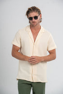 Conjunto Camisa New Paradizo Bege Claro + Calça Vegas Verde