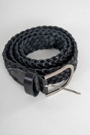 Cinto Ascot Tresse - Couro Traçado Preto
