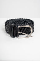 Cinto Ascot Tresse - Couro Traçado Preto