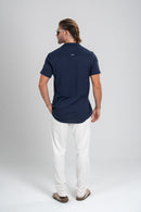 Conjunto Camisa New Paradizo Azul Escura e Calça Vegas Off Rose
