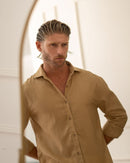 Camisa Positano Marrom Claro – Linha Resort