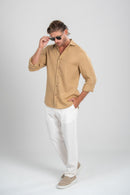 Camisa Positano Marrom Claro – Linha Resort