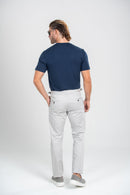 Conjunto Camiseta Tacto Azul + Calça Luxor Cinza Claro