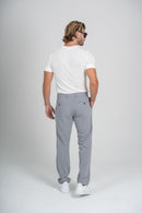 Conjunto Camiseta Tricô Modal Off White + Calça Casablanca Cinza Claro