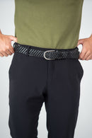 Cinto Ascot Tresse - Couro Traçado Preto