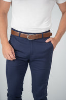 Cinto Belmont - Couro Liso Marrom