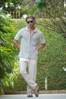 Camisa Matias Tricô Listrado - Linha Resort
