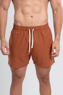 Short Linho Cut - Linha Resort - Marrom