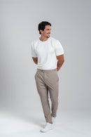 Conjunto Camiseta Tacto Modal Off + Calça Window Caqui