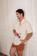 Camisa Vegas Liocel Off Rose - Linha Urban