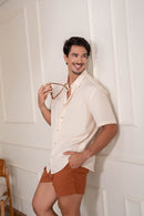 Camisa Vegas Liocel Off Rose - Linha Urban
