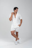 Camisa Paradizo Tricô Texturizada Gola Cubana - Linha Urban - Off White