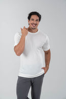Camiseta Tricot Modal Slim Off White - Linha Rich