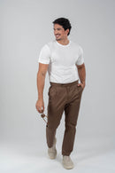 Conjunto Camiseta Tricô Modal Off + Calça Visconti Egípcio