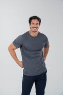 Camiseta Tricot Modal Slim Chumbo - Linha Rich