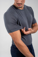 Camiseta Tricot Modal Slim Chumbo - Linha Rich