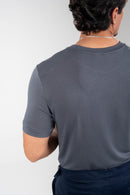 Camiseta Tricot Modal Slim Chumbo - Linha Rich