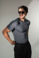 Camiseta Tricot Modal Slim Chumbo - Linha Rich