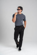 Camiseta Tricot Modal Slim Chumbo - Linha Rich