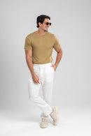 Camiseta Tricot Modal Slim Verde Bronze - Linha Rich
