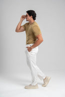 Conjunto Camisa Tricô Modal Verde + Calça Linho Amalfi Off