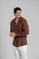 Camisa Resort Ampla - Linha Resort - Marrom