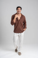 Camisa Resort Ampla - Linha Resort - Marrom