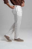 Conjunto Camisa Resort Ampla Marrom + Calça Linho Amalfi Off White