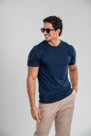 Camiseta Tacto Modal Azul Escuro - Linha Essential